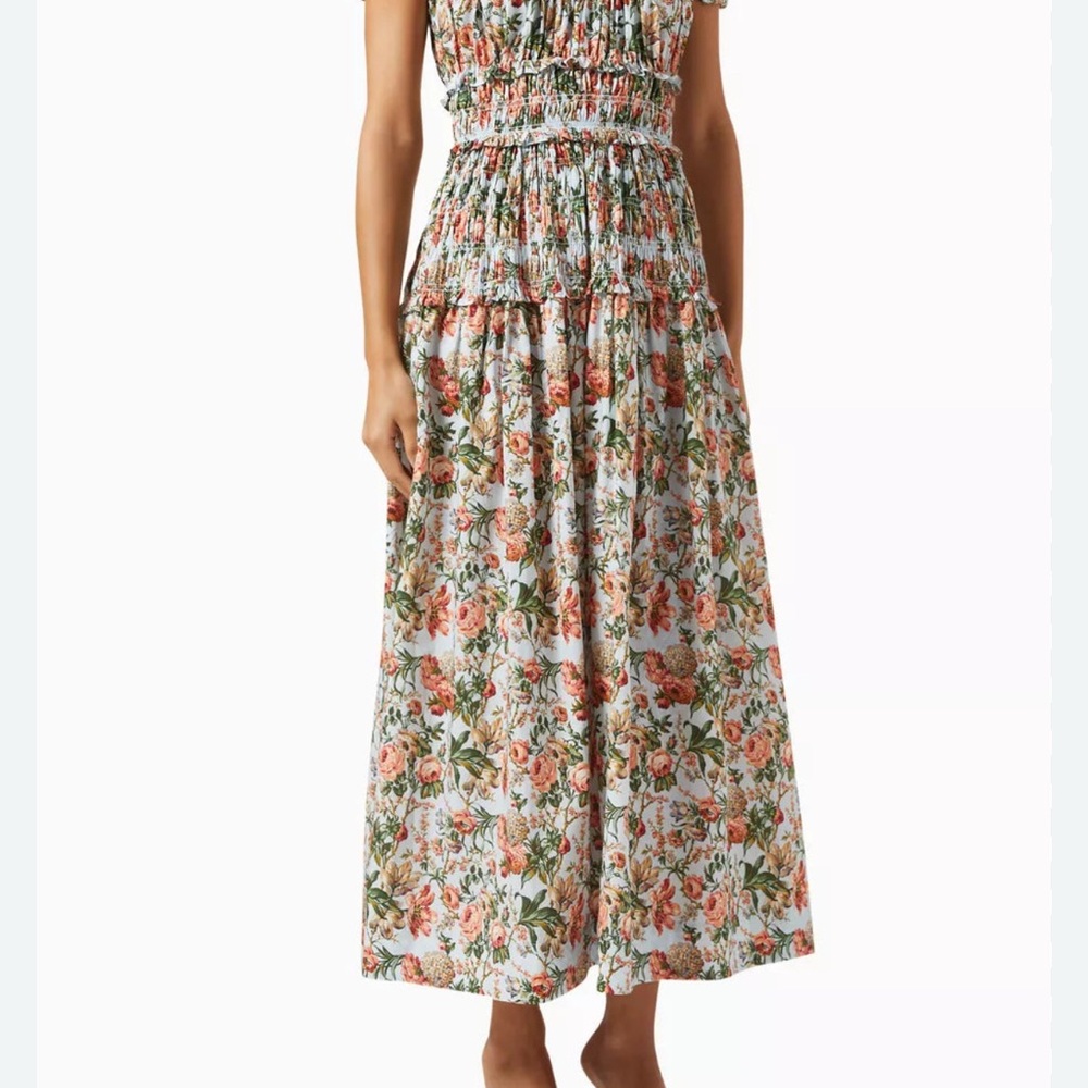 Doen Leanne Midi Dress in Calico Garden